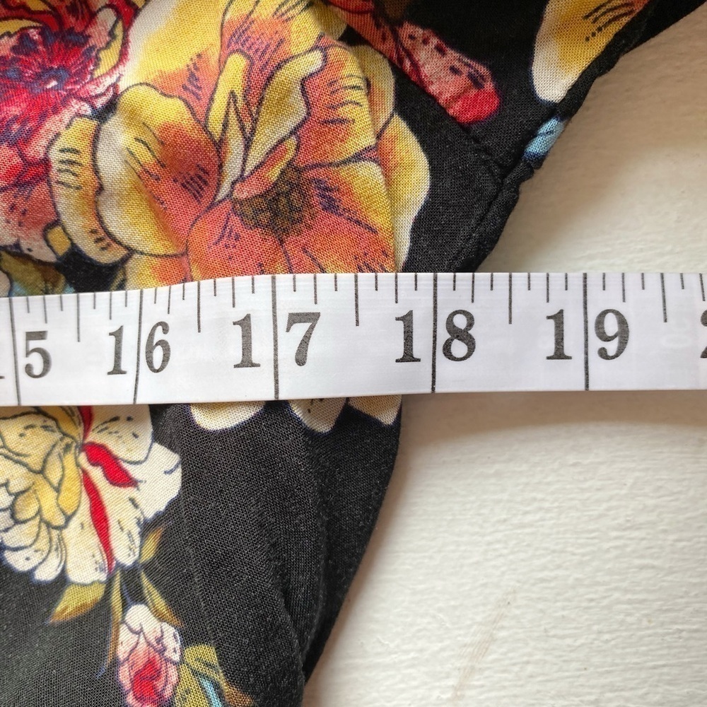 XHILARATION Black Floral Long Sleeve Mini Dress - Picture 10 of 16
